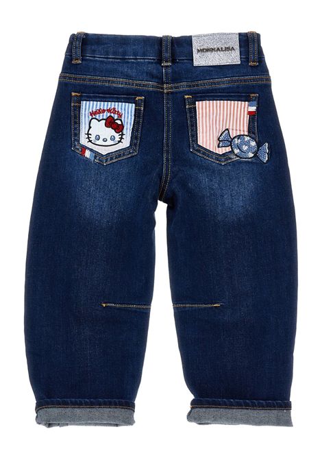 Jeans con applicazione hello kitty MONNALISA KIDS | 19G400 70150055